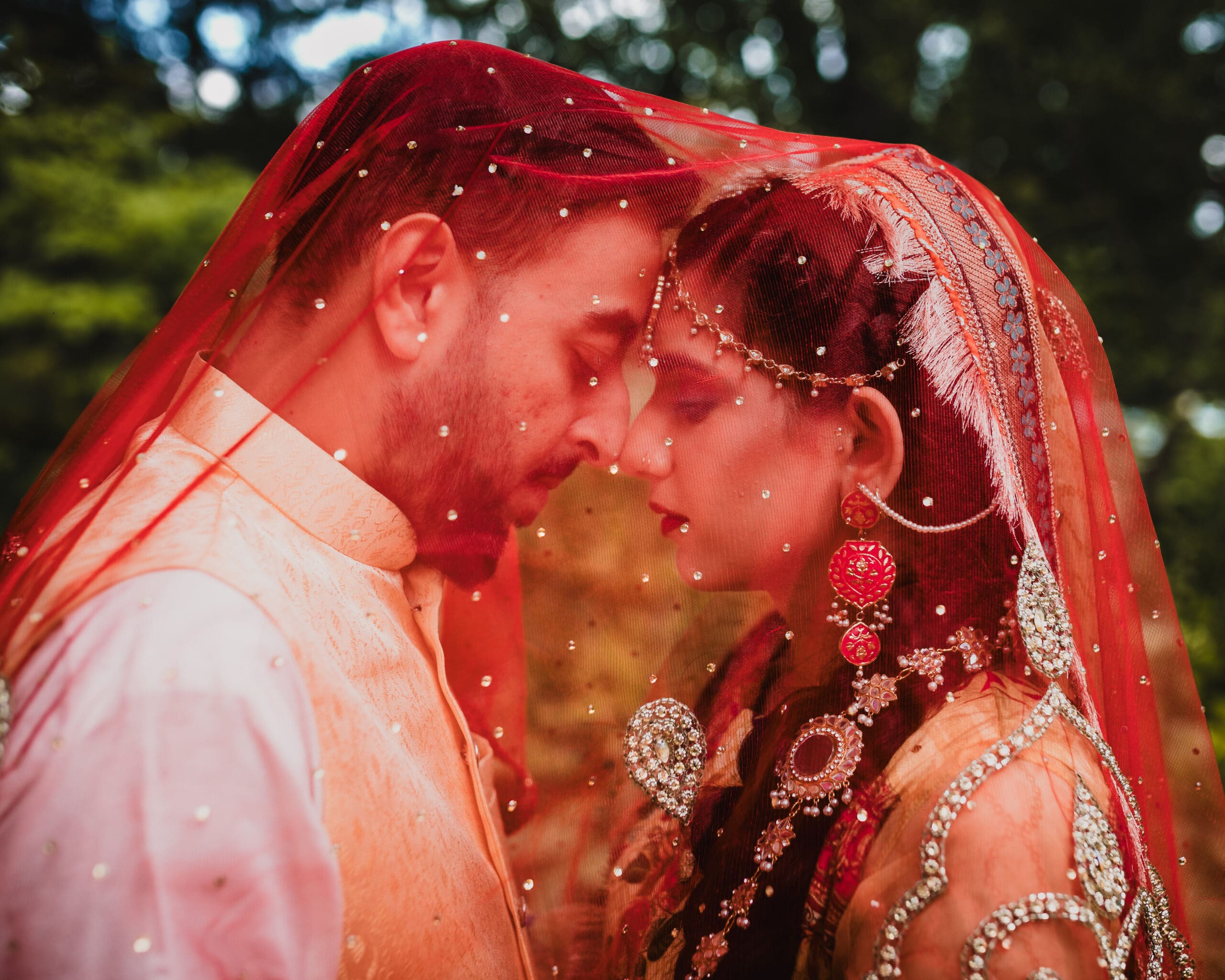 "First Look" of Bride & Groom During Wedding/Nikkah